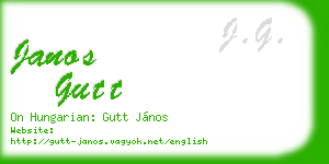 janos gutt business card